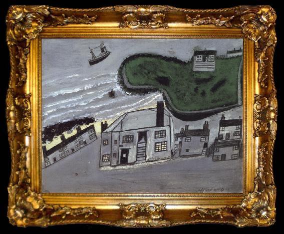 framed  Alfred Wallis The Hold House Port Mear Square Island port Mear Beach, ta009-2